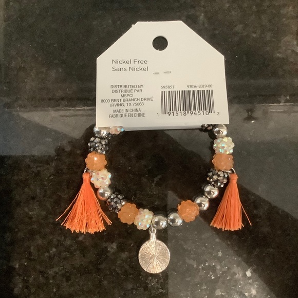 Halloween Beaded Bracelet and "Happy Halloween" Brooch/Pin - Picture 3 of 5